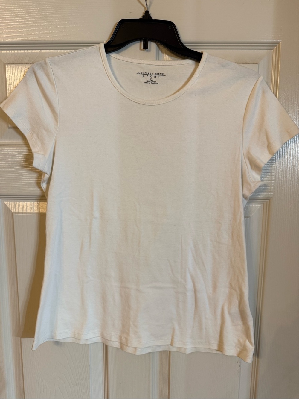 Geoffrey Beene White Short Sleeve Crewneck Tee